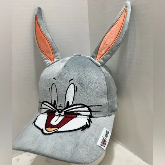 GRAY BUGS BUNNY CAP WITH EARS. LOONEY TOONS brand new without tags. UNISEX - Picture 7 of 10